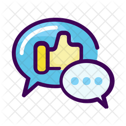 256x256 Testimonial Icon Of Colored Outline Style