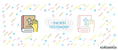 500x215 Sworn Testimony Icon Concept Stock Image And Royalty Free Vector
