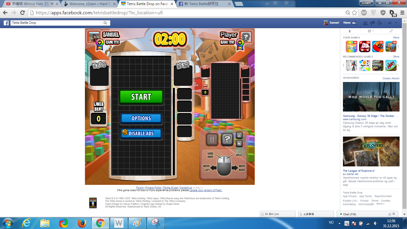 1366x768 Tetris Battle Drop