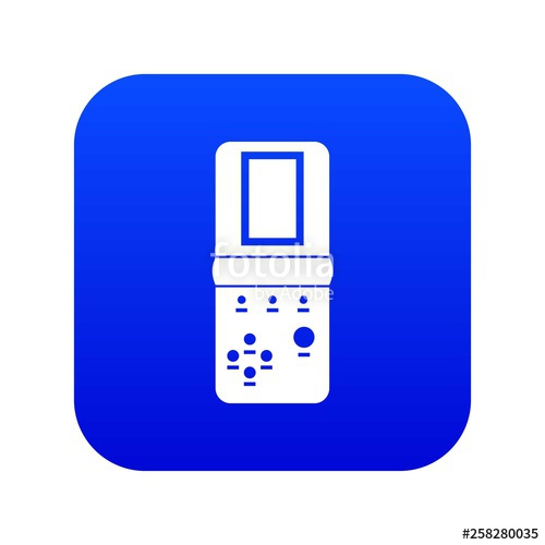 500x500 Tetris Icon Digital Blue For Any Design Isolated On White Vector