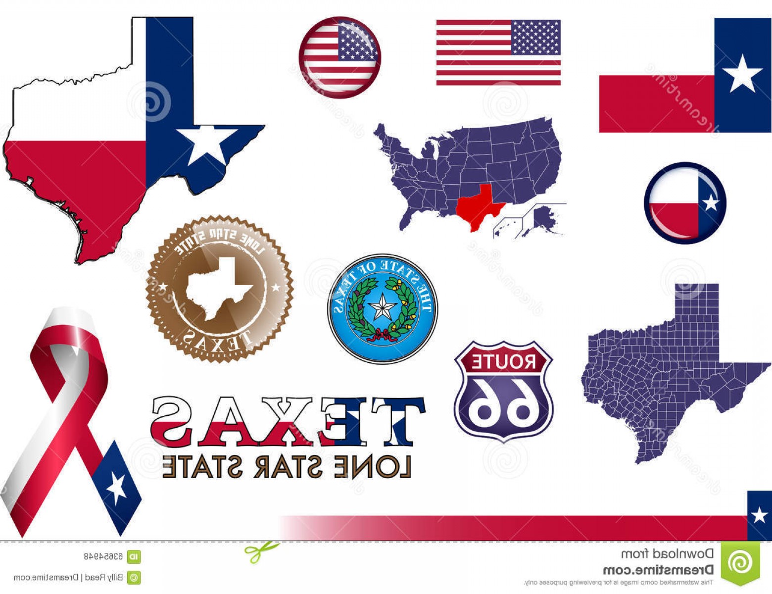 1560x1200 Stock Illustration Texas Icon Set Vector Graphic Flat Icons