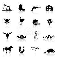 200x200 Texas Icon Set Stock Vectors