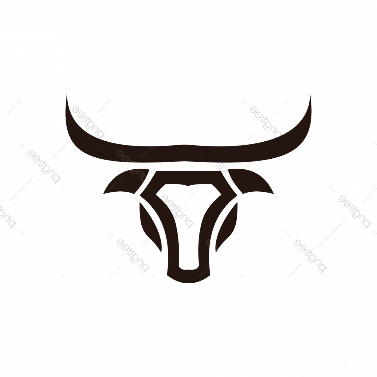 1440x1440 Bull Horn Animal Silhouette Farm Icon Isolated And Flat