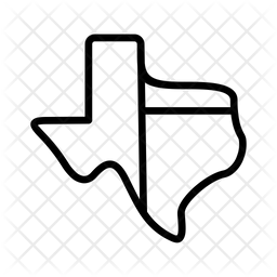 256x256 Texas Map Icon Of Line Style
