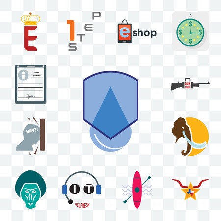 450x450 Set Of Transparent Editable Icons Such As Waterproof, Texas