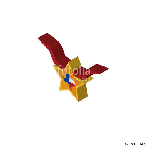 500x500 Texas Star Isometric Right Top View Icon Stock Image