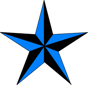 300x291 Blue Black Texas Star Png, Clip Art For Web