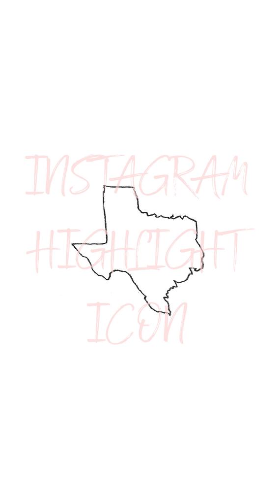 570x1013 Texas State Icon Instagram Highlight Cover Ig Story Icons Etsy
