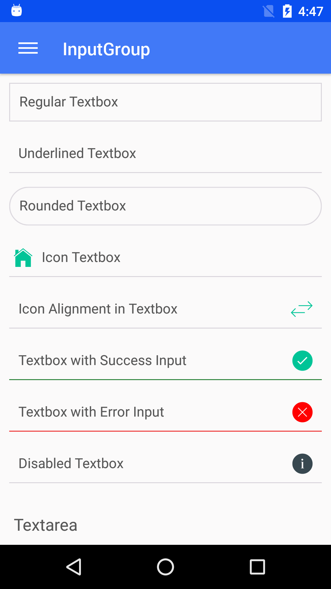 Base docs. Input Error UI.