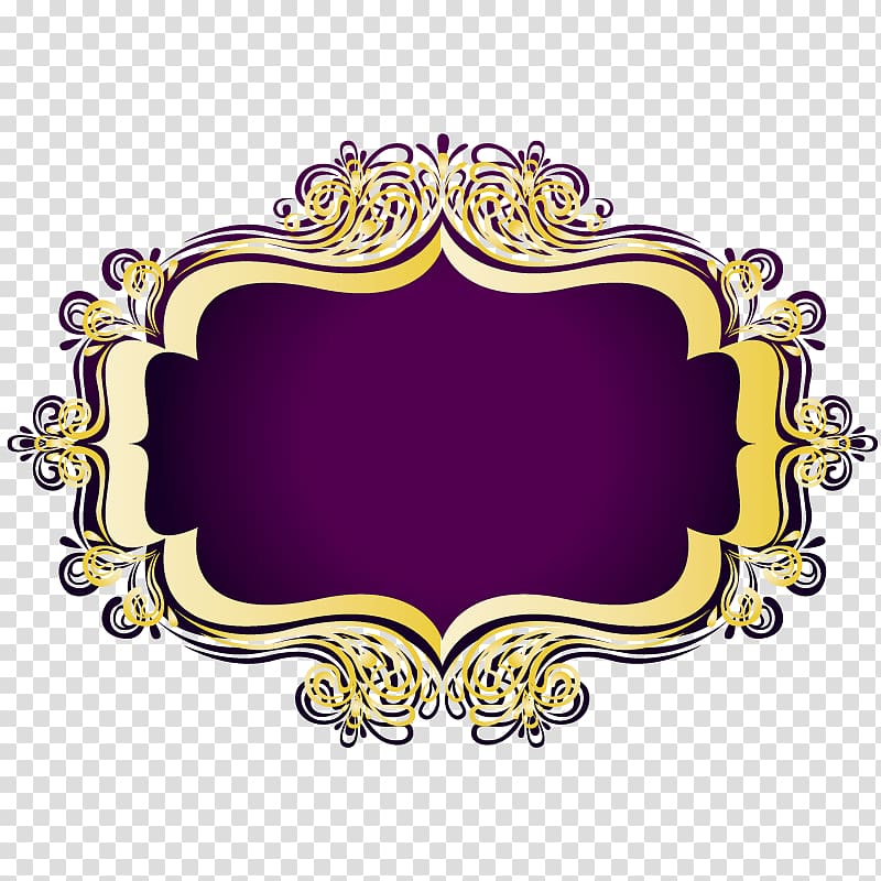 800x800 Purple And Yellow Floral Icon, Gold Text Box Computer File, Gold