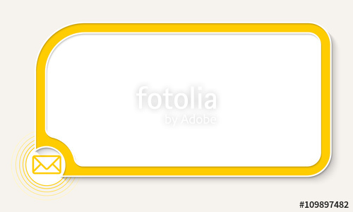 500x300 Yellow Text Box For Your Text And Envelope Icon Stock Image