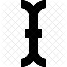 256x256 Text Cursor Icon Of Glyph Style