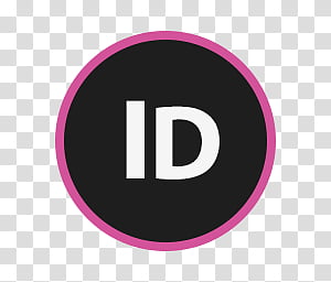 300x256 Circular Icon Set, Indesign, Round Black And Pink Id Text