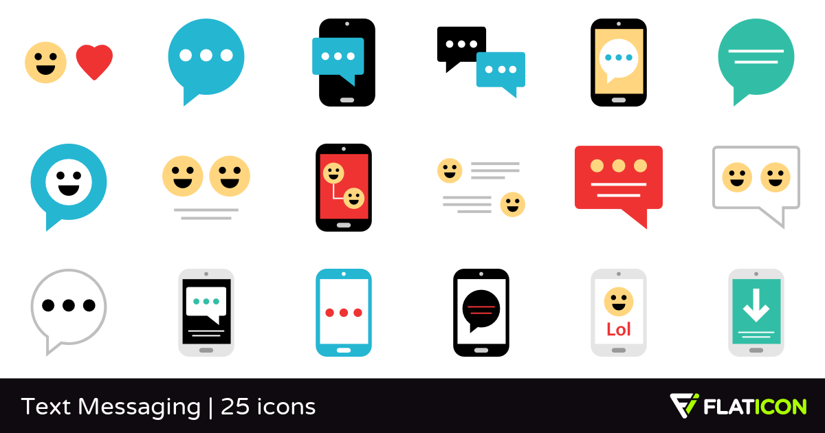 1200x630 Text Messaging Free Icons