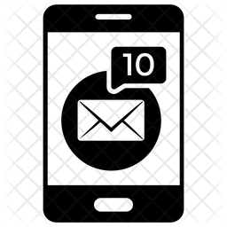 256x256 Mobile Sms Icon Of Glyph Style