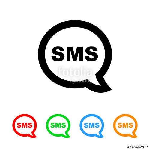 500x500 Sms Text Message Balloon Icon Vector Texting Illustration Design