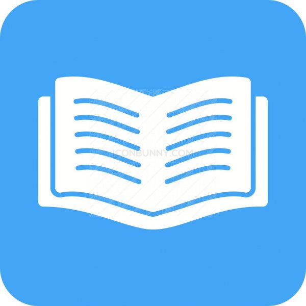 600x600 Textbook Flat Round Corner Icon
