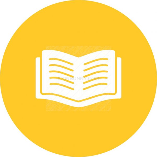 600x600 Textbook Flat Round Icon