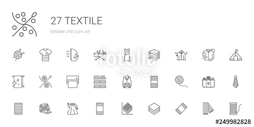 500x251 Textile Icons Set Stock Image And Royalty Free Vector