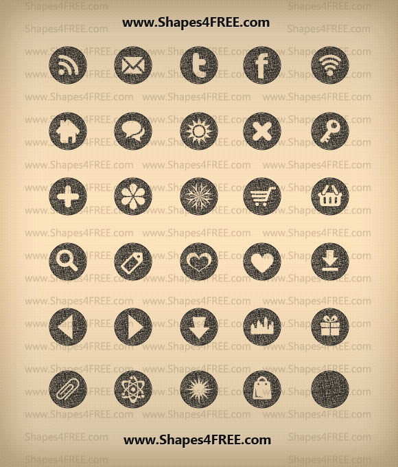 Pretty Texture Icons Photoshop Custom Shapes 580x680 Pretty Texture Icons Photoshop Custom Shapes