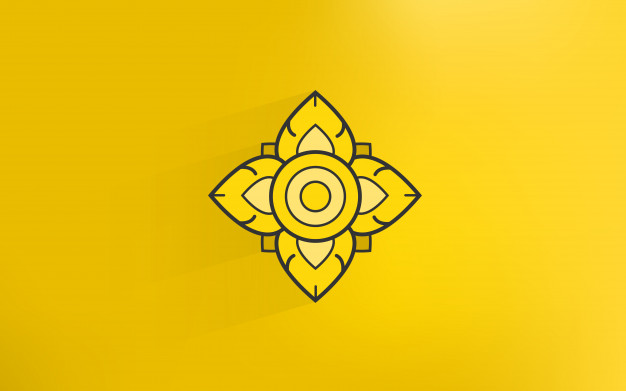 Thai Tradition Art Icon With Gold Color Background Vector 626x391 Thai Tradition Art Icon With Gold Color Background Vector