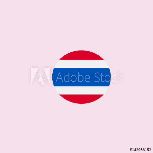 Thailand Flag Icon Flat Design 500x500 Thailand Flag Icon Flat Design