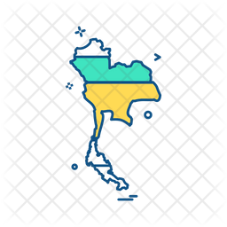256x256 Thailand Flag Icon Of Colored Outline Style