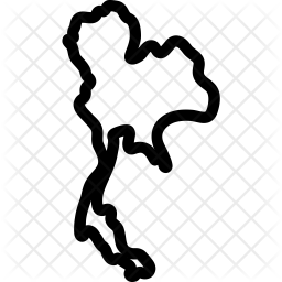 256x256 Thailand Icon Of Line Style