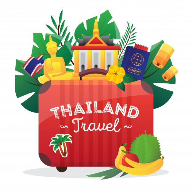 626x626 Thailand Cultural Symbols Composition Icon For Travelers