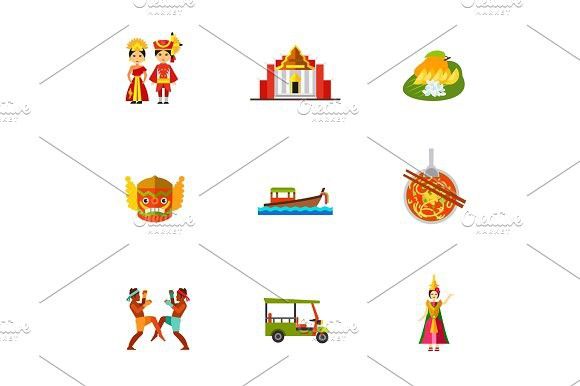 580x386 Thailand Icon Set Travel Icons Travel Icons Icon Set, Travel