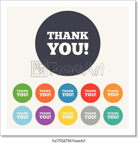 561x581 Free Art Print Of Thank You Sign Icon Gratitude Symbol Thank You