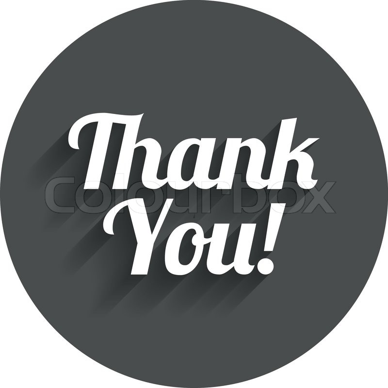 800x800 Thank You Sign Icon Customer Service Stock Vector Colourbox