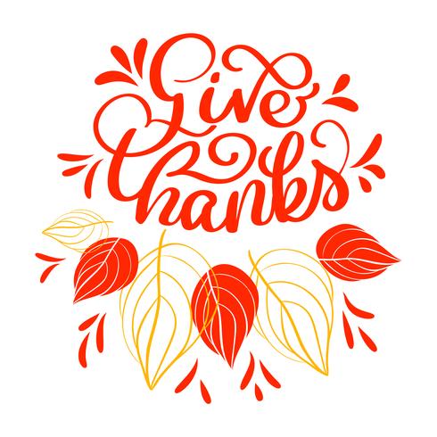 490x490 Hand Drawn Give Thanks Typography Text Celebration Quote