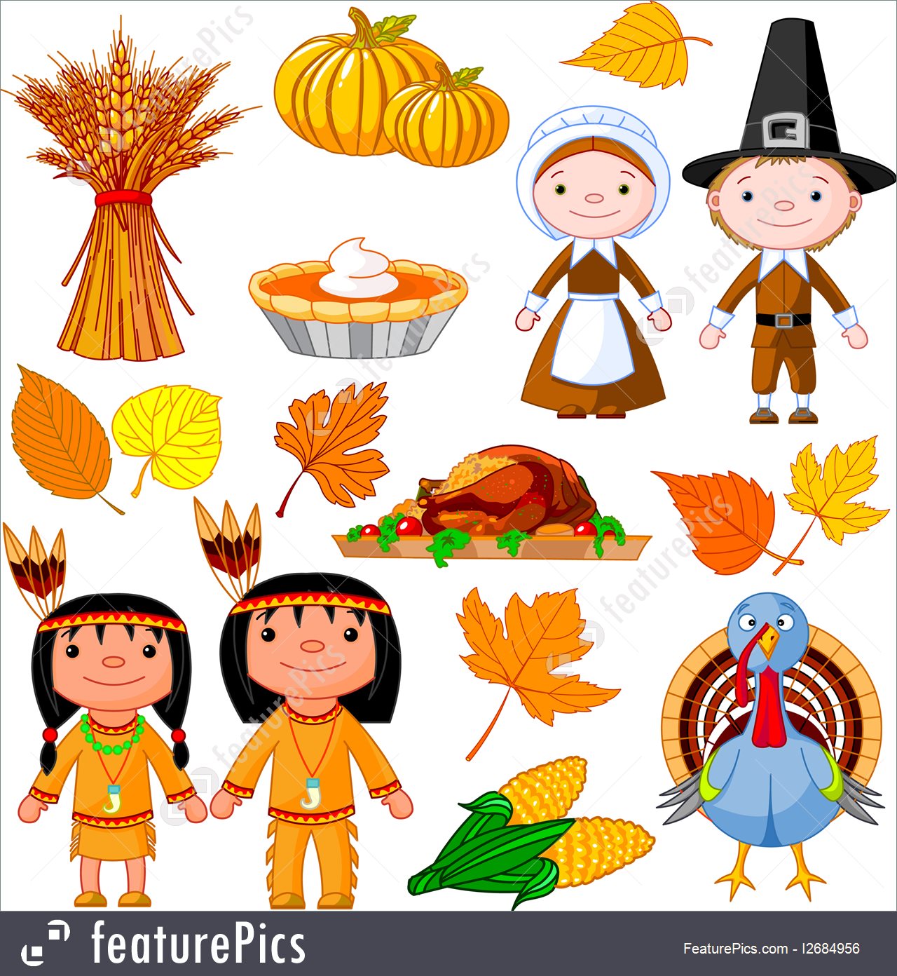 1280x1392 Thanksgiving Icon Set Illustration