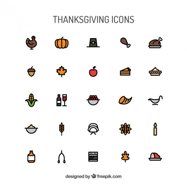 626x626 Thanksgiving Icons Vector Free Download