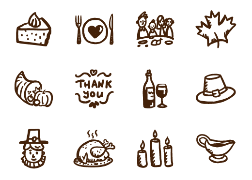 520x372 Hand Drawn Thanksgiving Icons