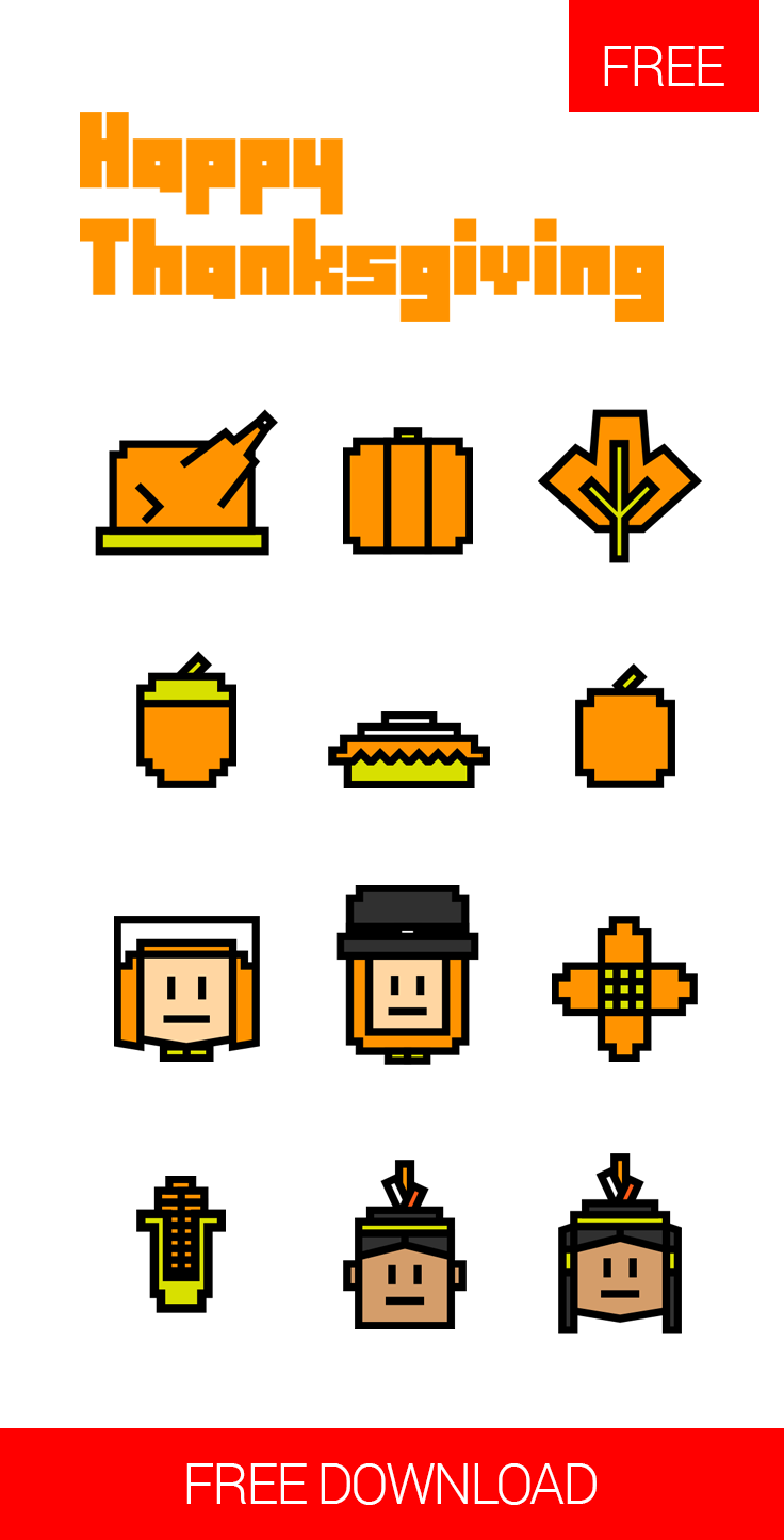 736x1446 Happy Thanksgiving Icons Free Download