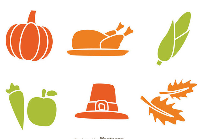 632x443 Thanksgiving Icons Isolated Free Vector Download Cannypic
