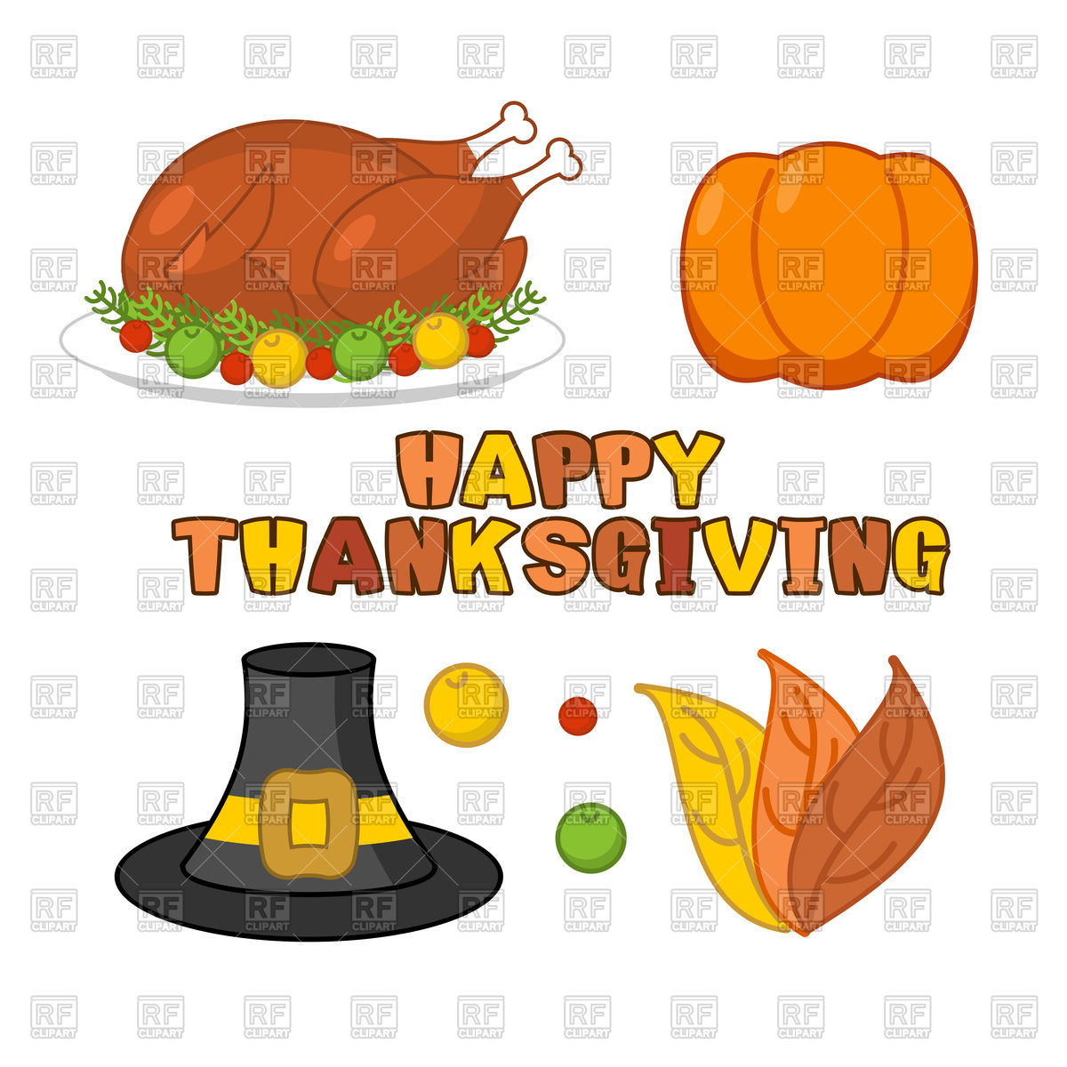 1200x1200 Thanksgiving Icons Set
