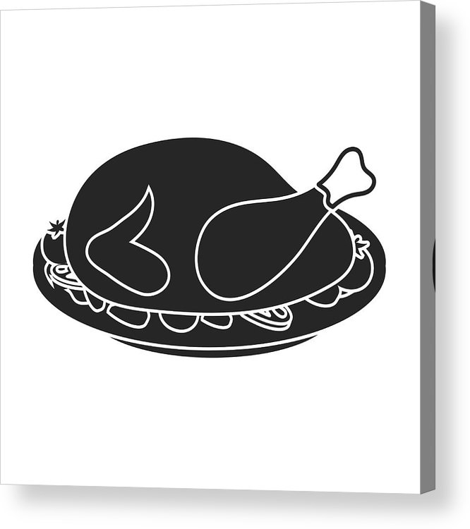 666x750 Roasted Turkey Icon In Black Style Isolated On White Background