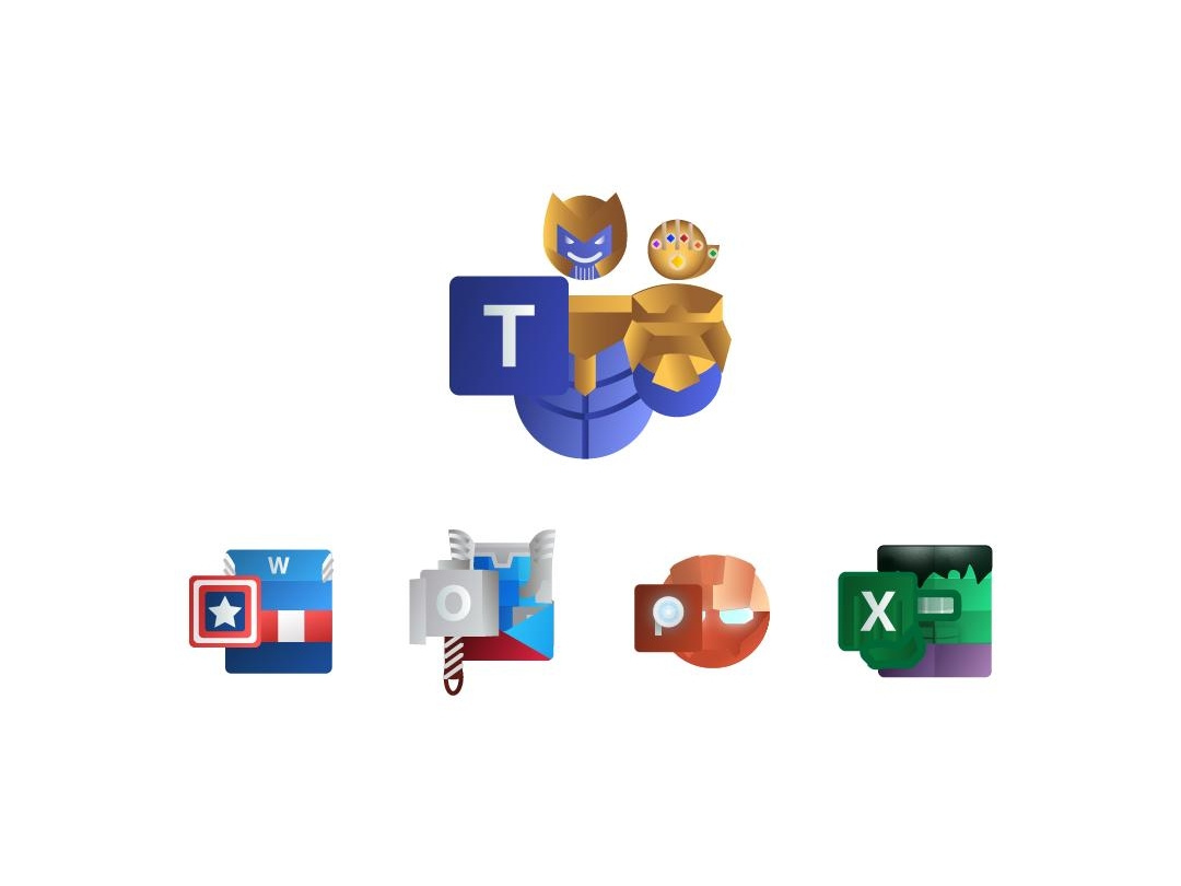 1080x810 Microsoft Office Avengers