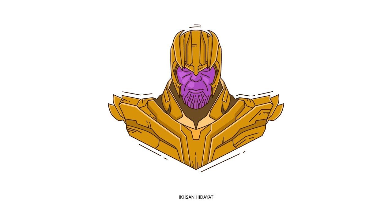 1280x720 Speed Art Making Character Thanos Icon Adobe Illustrator
