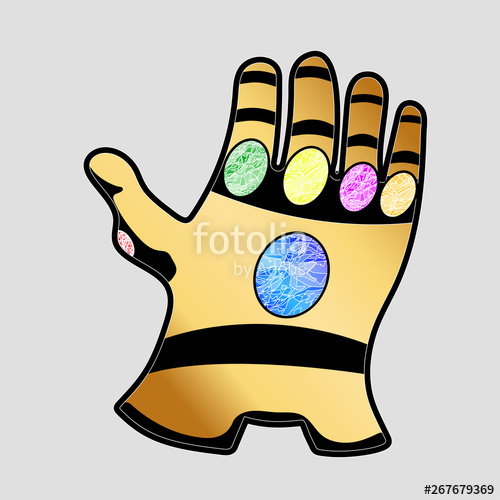 500x500 Glove Thanos Icon Vector Illustration Stock Image And Royalty