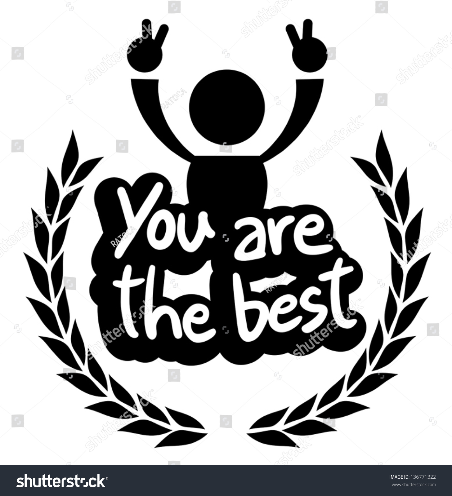 1457x1600 Icon You Are The Best Stock Vector Shutterstock