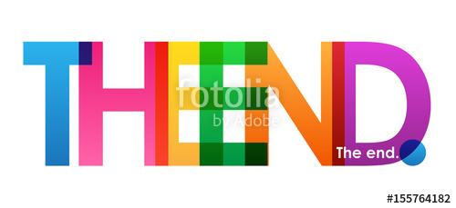 The End Colourful Vector Letters Icon Stock Image And Royalty 500x229 The End Colourful Vector Letters Icon Stock Image And Royalty