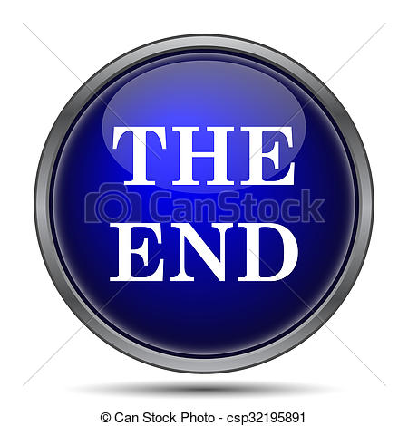 The End Icon Internet Button On White Background Stock 450x470 The End Icon Internet Button On White Background Stock