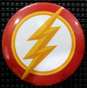 297x300 The Flash Logoemblemicon Pop Culture Pinbackpin Back Comic