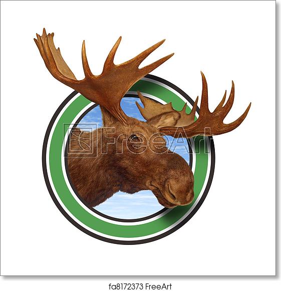 561x581 Free Art Print Of Moose Head Antlers Forest Icon Symbol Moose