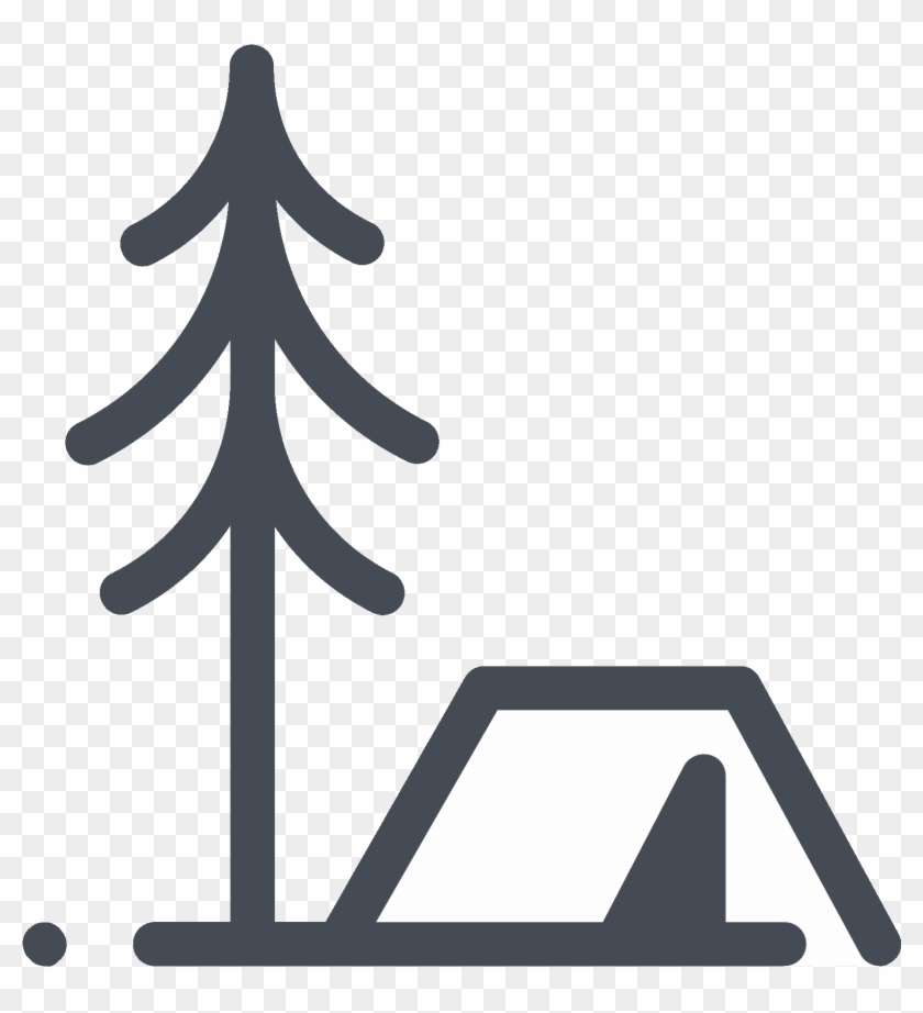 840x922 Tent In The Forest Icon, Hd Png Download