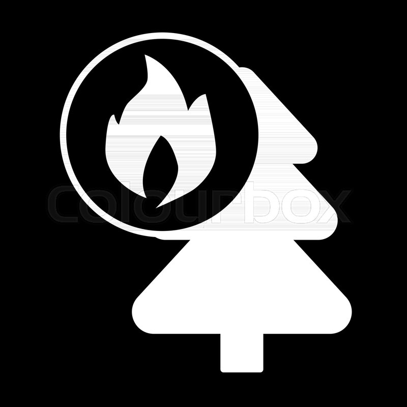 800x800 Fire In The Forest Solid Icon Vector Stock Vector Colourbox